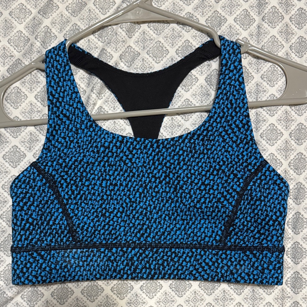 Lululemon Athletica Blue and Black Sports Bra